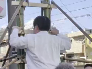 26年1月二宮町での初挑戦　　　　　　二宮町　米福さん前駐車場にて