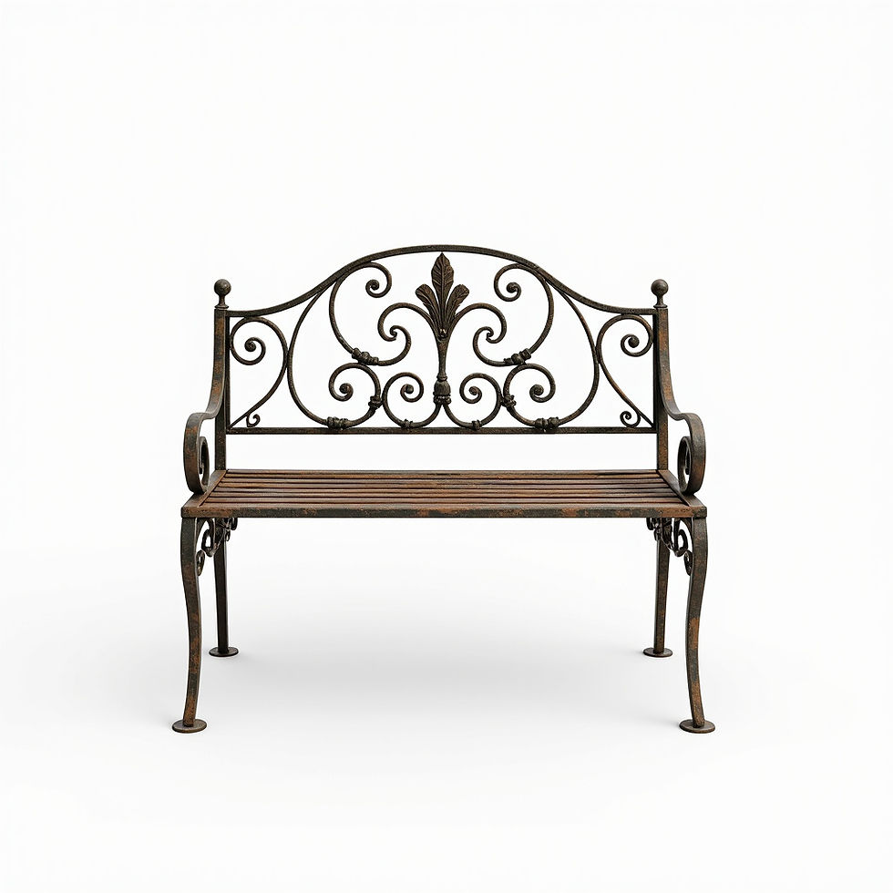 Wrought Iron Garden Bench