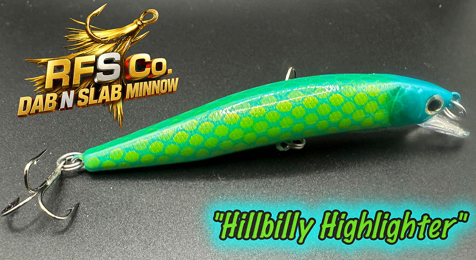 RFS Co. Dab N' Slab Minnow Series "Hillbilly Highlighter"