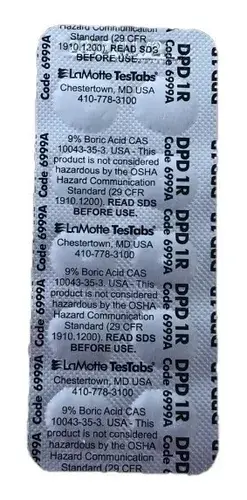 Reactivo DPD1 tira con 10 pastillas