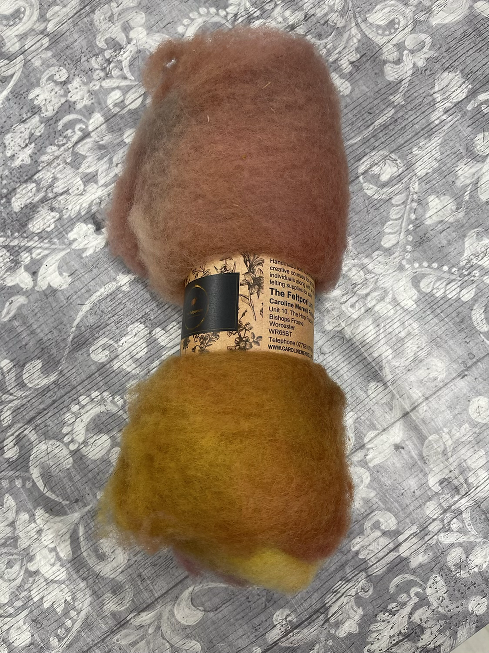 Thumbnail: Hand dyed Finnsheep Batt 133