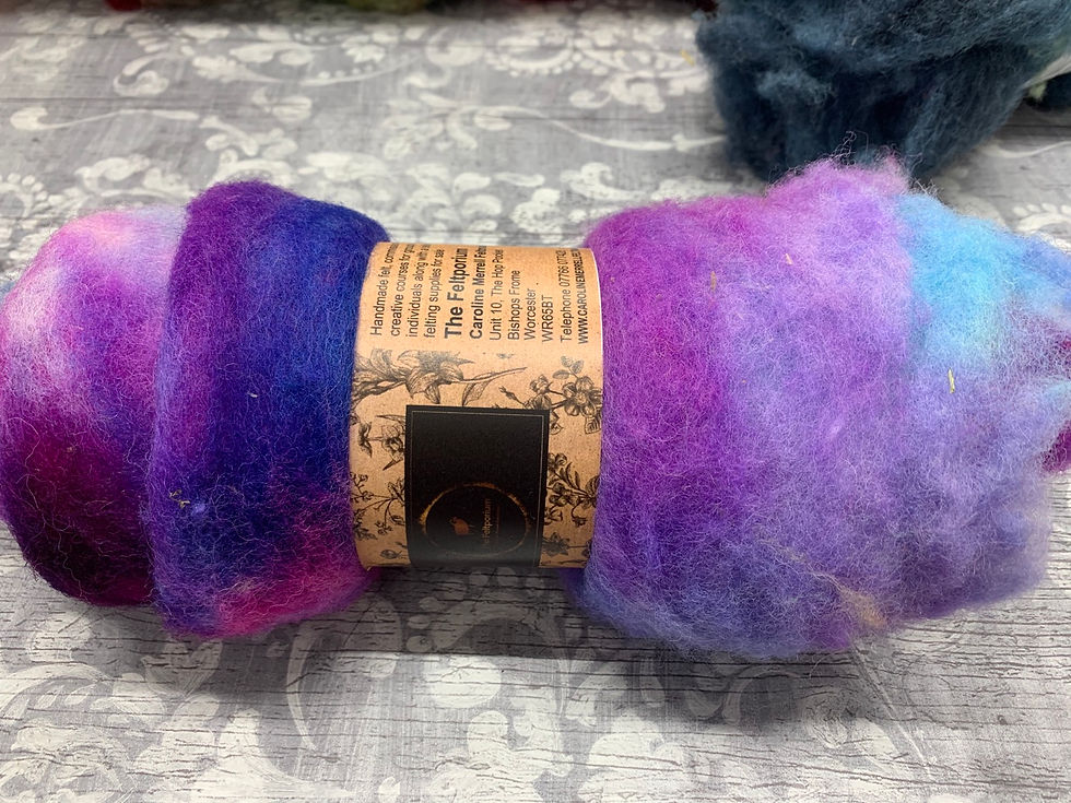 Thumbnail: Hand dyed Finnsheep Batt 009