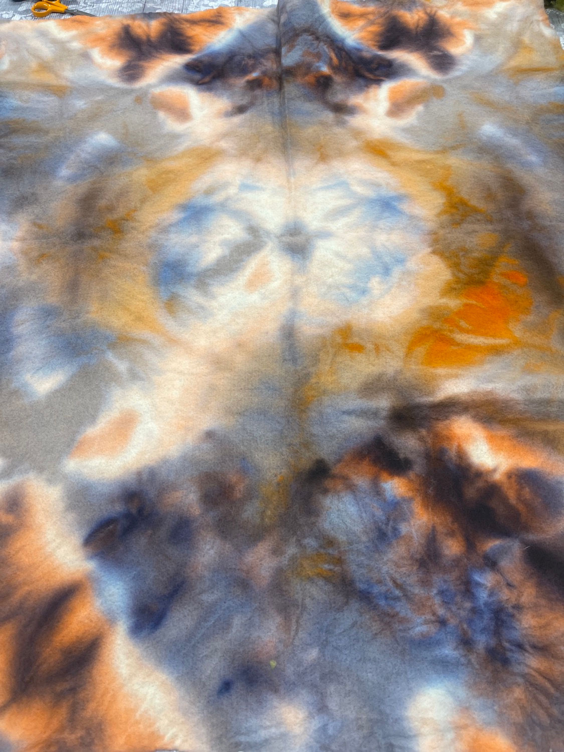 42 -Hand dyed Merino Pre felt 100 cm x 100 cm