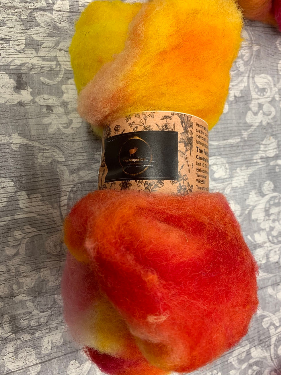 Thumbnail: Hand dyed Finnsheep batt 074