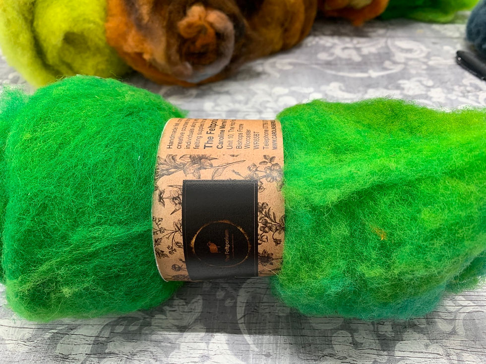 Thumbnail: Hand dyed Finnsheep batt 028