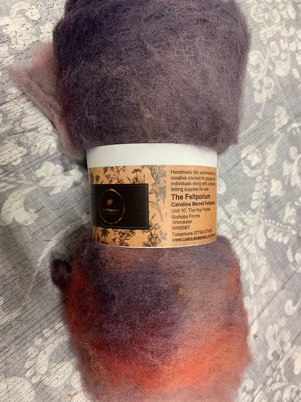 Thumbnail: Hand dyed Finnsheep batt 079