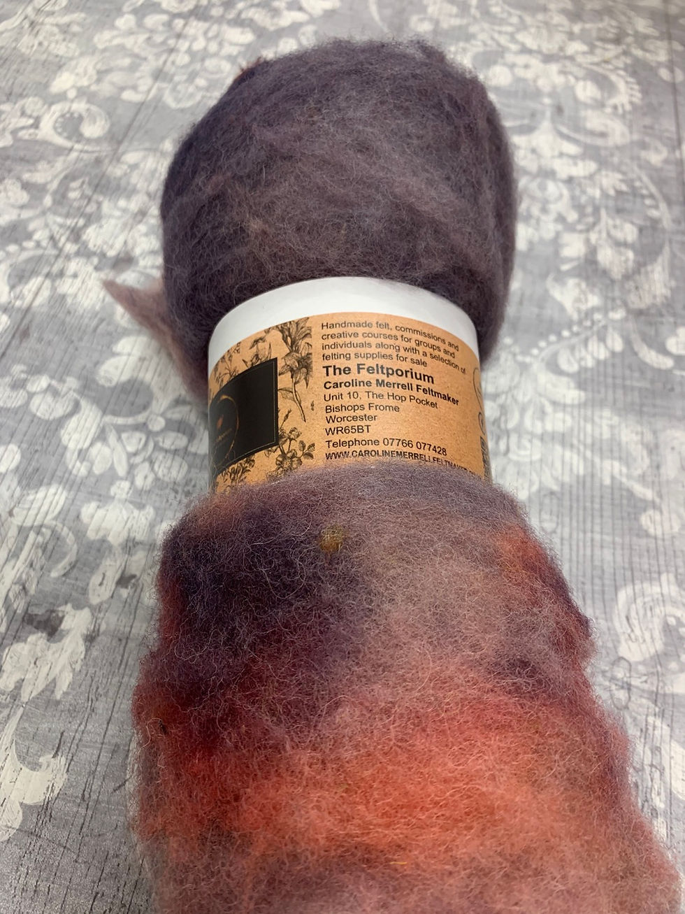 Thumbnail: Hand dyed Finnsheep batt 079
