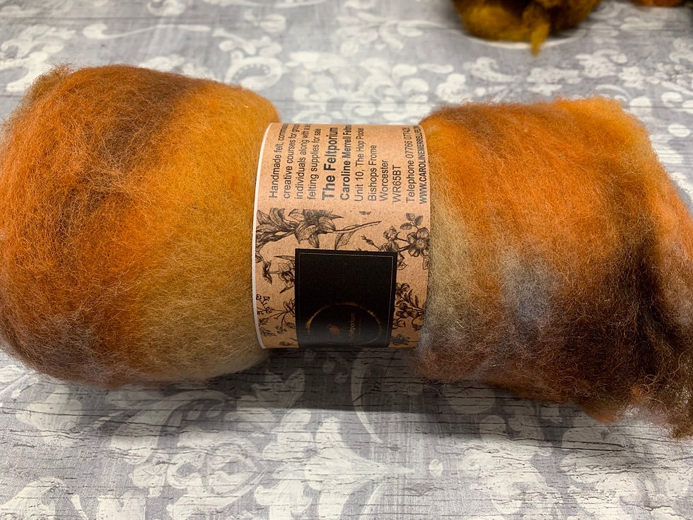 Thumbnail: Hand dyed Finnsheep batt 034