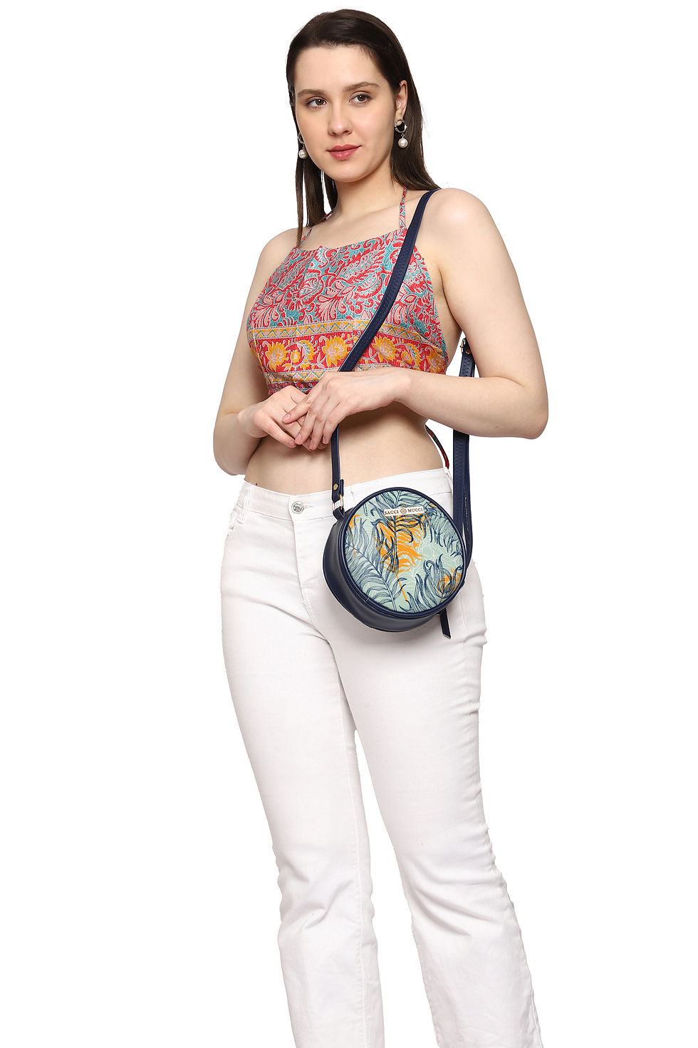 サムネイル： Sacci Mucci Classic Round Sling Bag