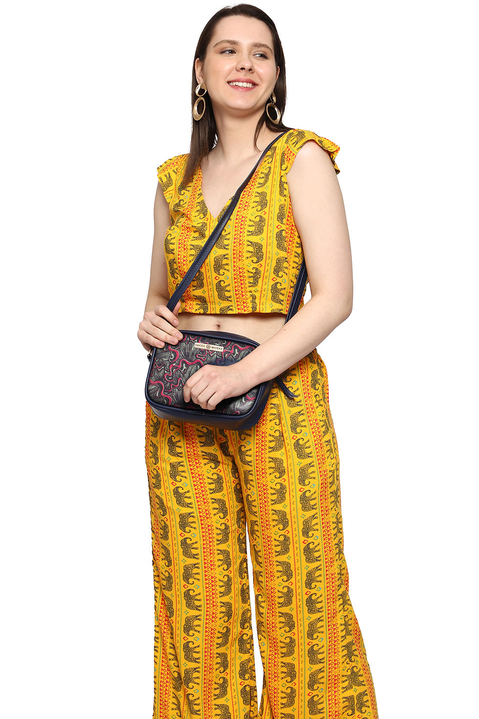 Thumbnail: Sacci Mucci Stylish Box Sling Bag for girls