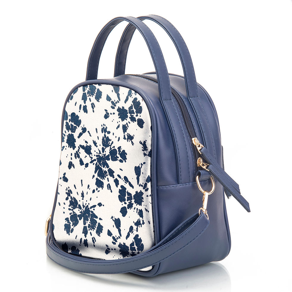 Thumbnail: Satchel Bag | Ladies Purse Handbag | Sling Crossbody Bag - Shibori Style