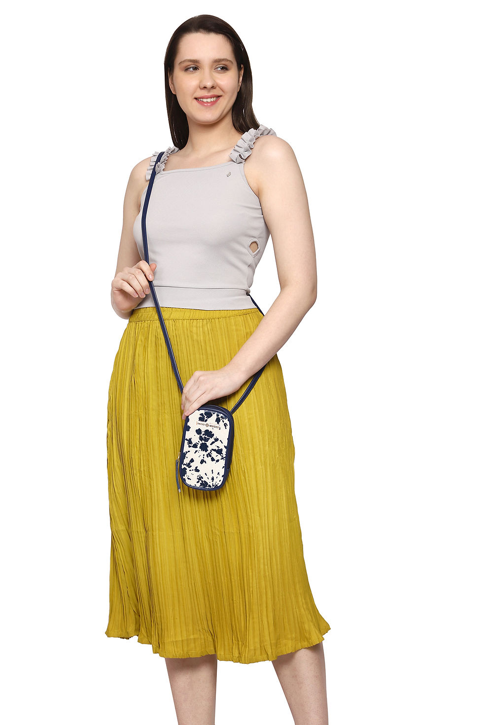 Thumbnail: Sacci Mucci Women's Cross-Body Phone Bag Stylish Mobile - Shibori Style