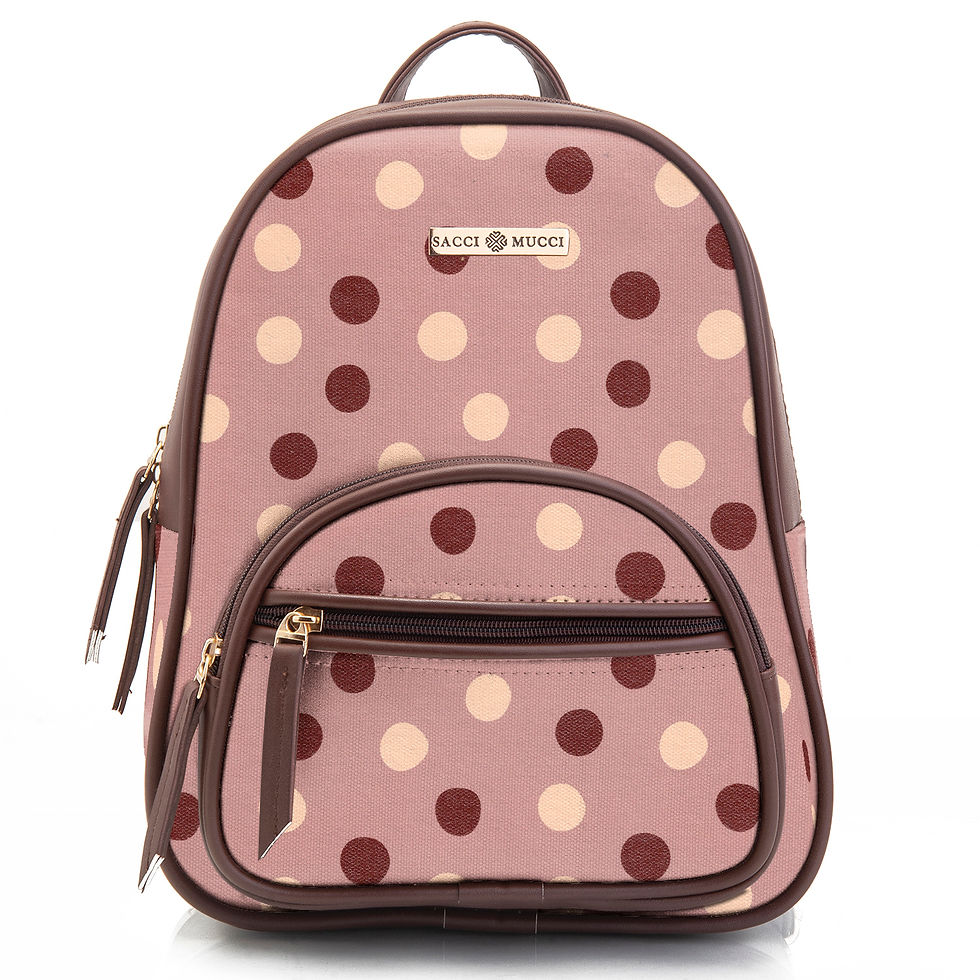 Womens Backpack Leisure Fashion Backpack - Cute Polka
