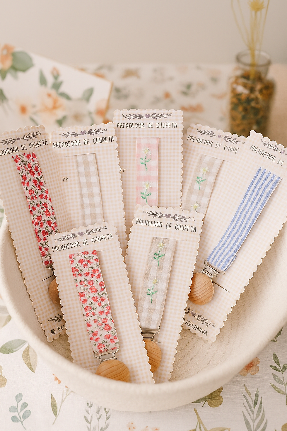 Prendedor de chupeta - Escolha a estampa