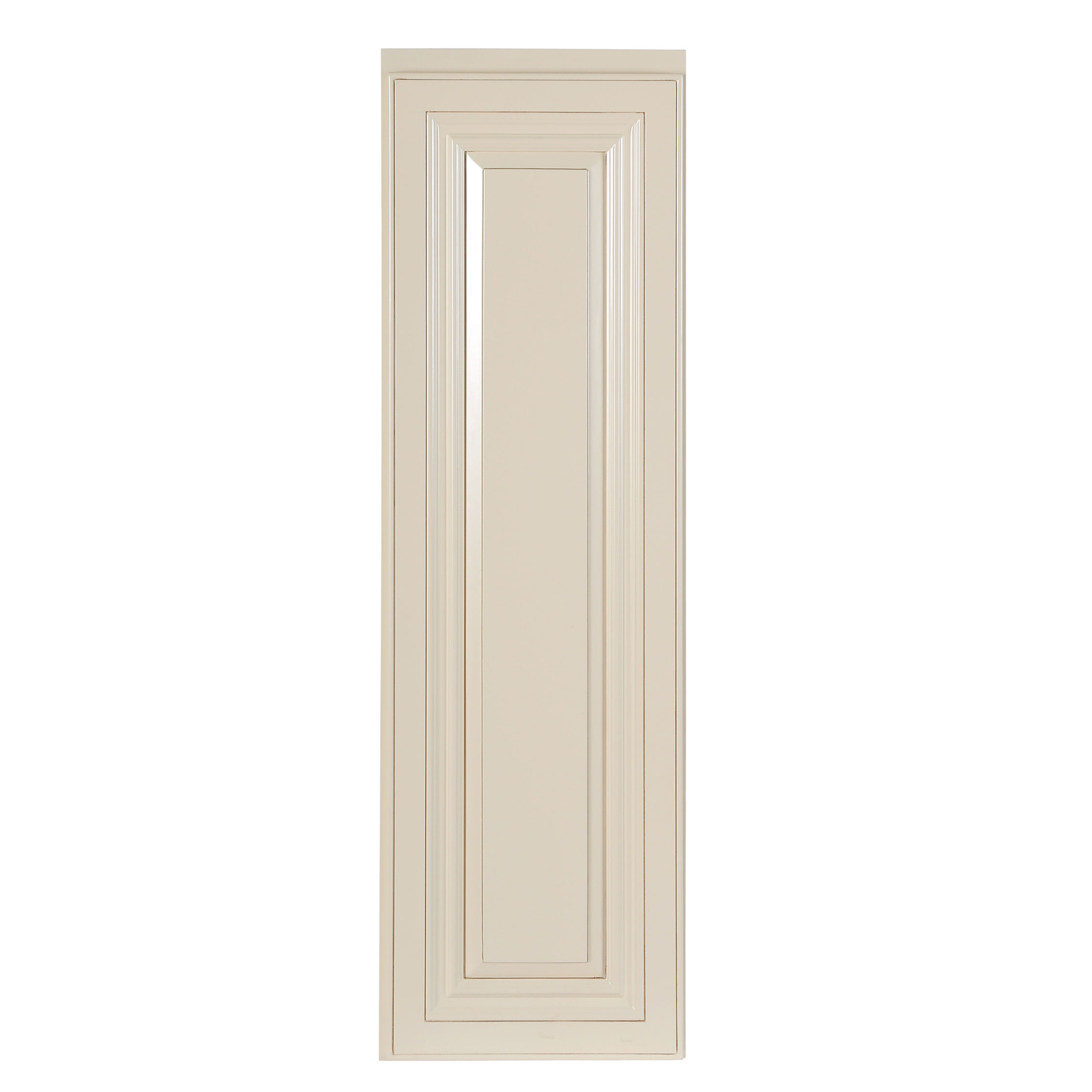 Cream White Single Door Wall Cabinet 12" Deep 39"H