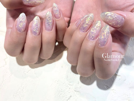 【高松市ネイル&マツエクサロン】凹凸氷ネイル×まつ毛ケアトリートメントカール