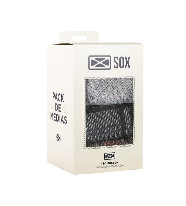 Miniatura: Pack por tres medias de vestir evolution gift SOX (art:VE89C))
