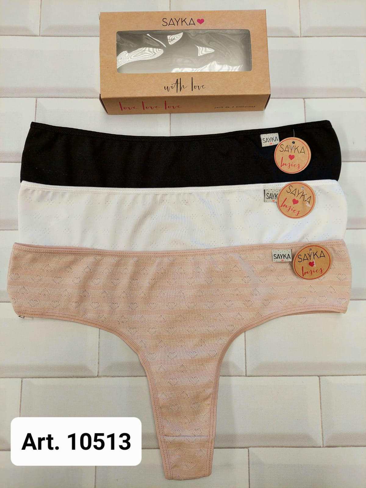 Pack por tres culotte less microfibra SAYKA (art:10513)