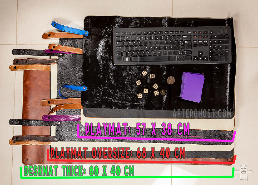 Thumbnail: Steampunk OVERSIZED Playmat for TCGs and Tabletop Games – Genuine Leather