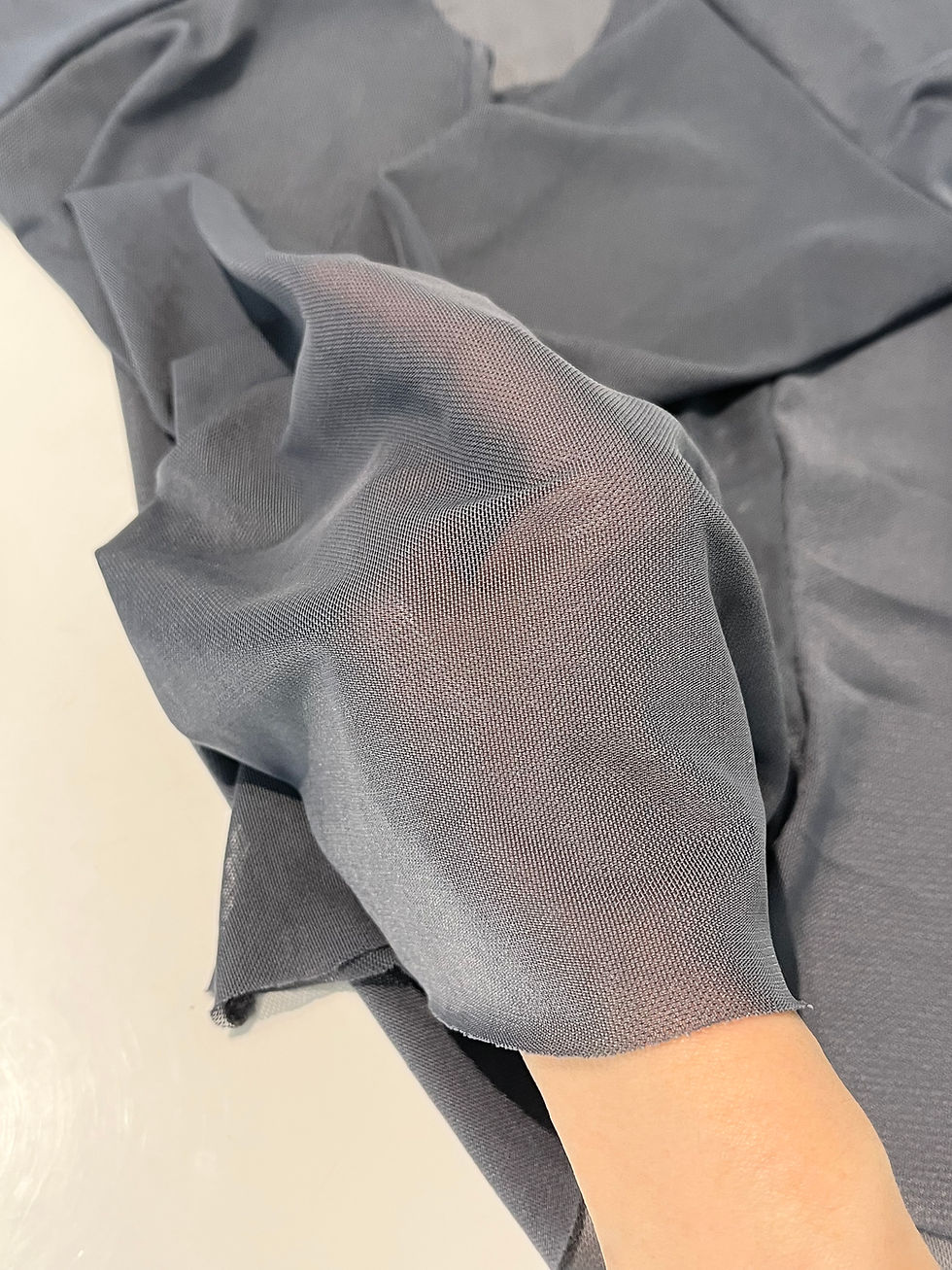 Thumbnail: RTW off-shoulder mesh top dark grey