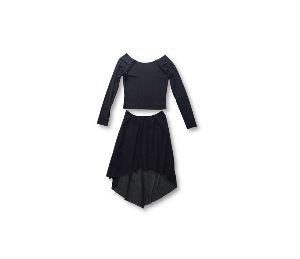 Thumbnail: Off-shoulder stretch mesh top