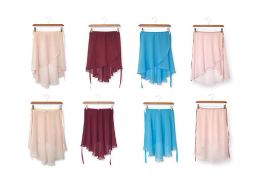 Chiffon and double layer options are available for custom wrap skirts