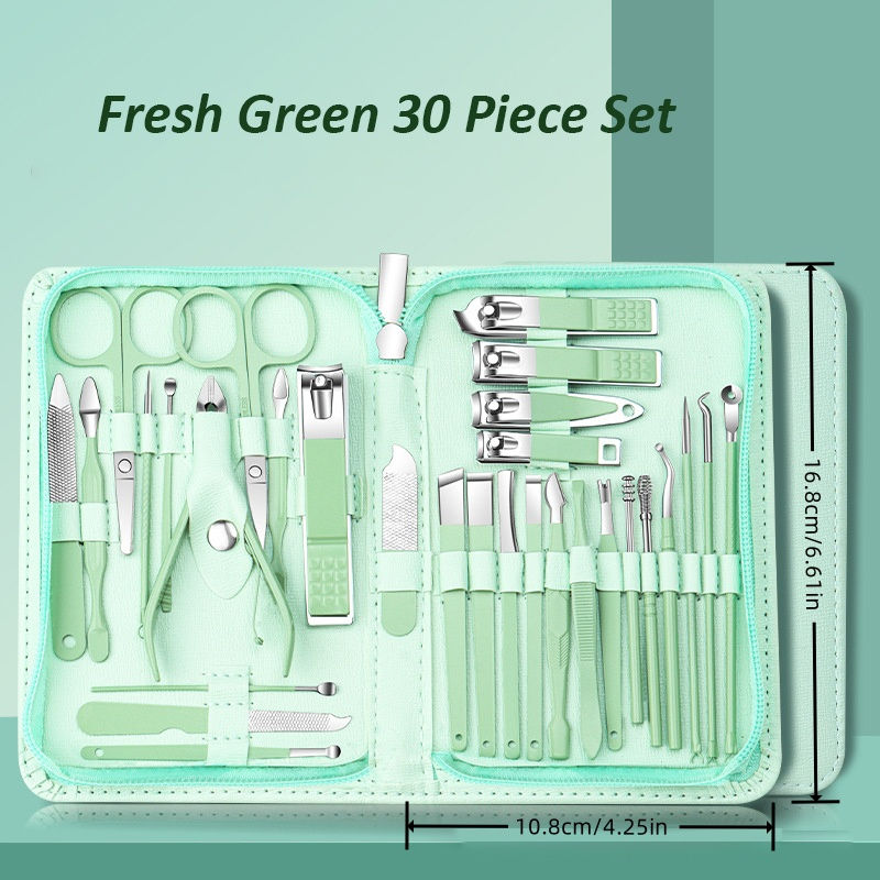 Miniature : 30pcs Manicure Set Portable Stainless Steel Nail Cutter Trimming Tool Beauty Ped