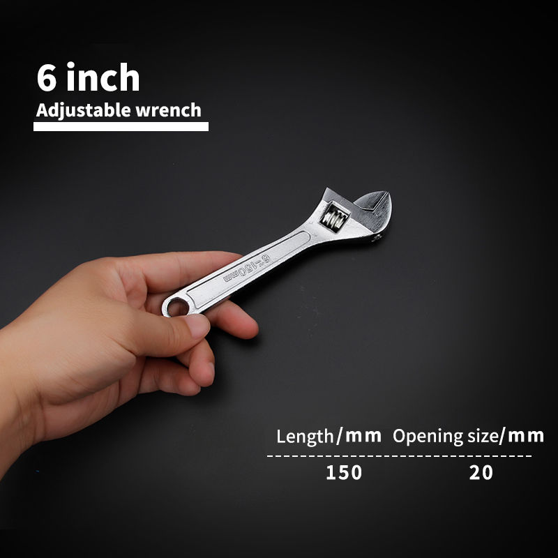 Miniature : Free shipping Large Opening Adjustable Spanner Monkey Wrench Adjustable Angle Sl