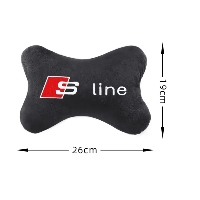 Miniature : Car Neck Pillow Headrest Pad for Audi sline A4  B7 B8 B9 A3 8P 8V 8L A5 A6 C6 C5