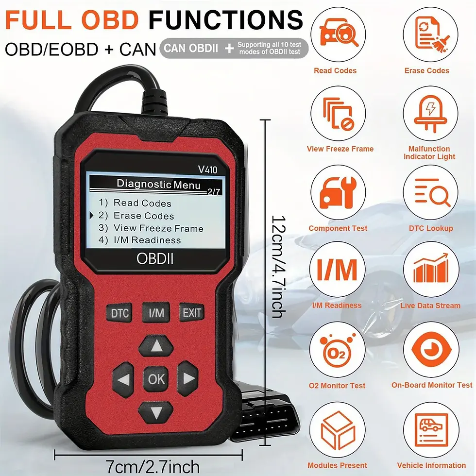 Miniature : Obd2 automotive scanner diagnostic tool, engine fault recognizer. Diagnose all o