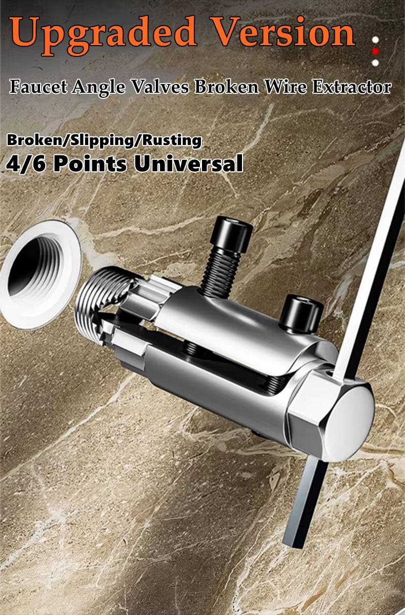 Miniature : Universal Faucet Angle Valves Damage Screw Extractor Broken Wire Slide Tooth Rem