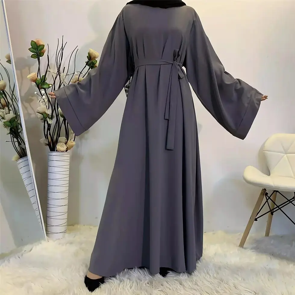 Miniature : Islam Ramadan Prayer Black Abayas Kimono for Women Girl's Long Dresses Dubai Afr