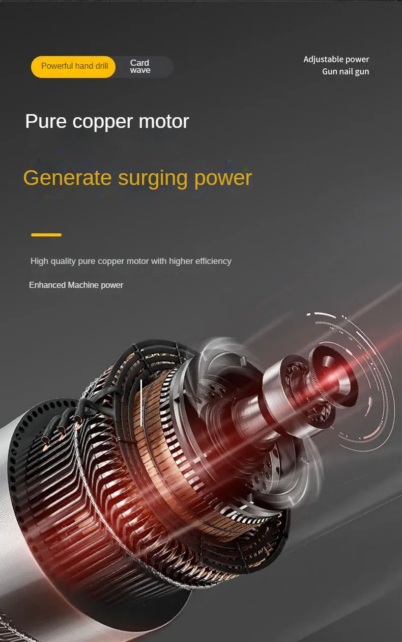 Miniature : 1280W/2680W Impact Drill 0-3000 R/min High Rotation Speed Corded Electric Drill 