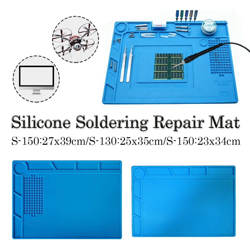 1pcs Soldering Station Mat Silicone Work Mat Heat Resistant Anti-Static Magnetic