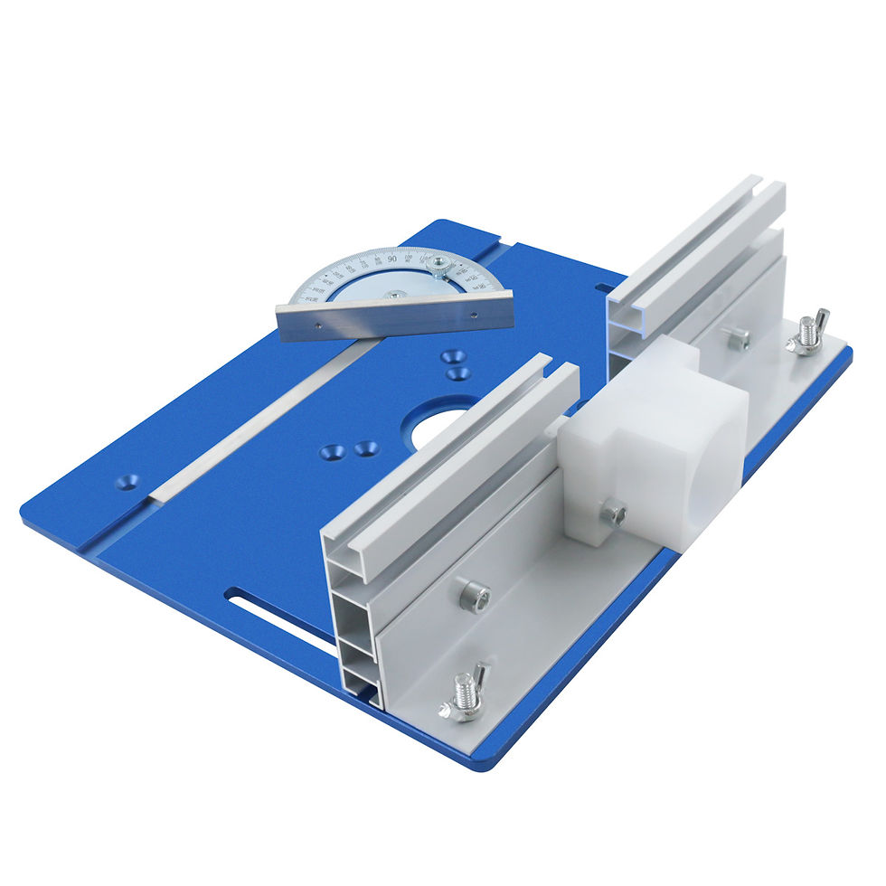 Miniature : Woodworking Router Lift Kit - Aluminum Router Table Insert Plate W/ Miter Gauge 