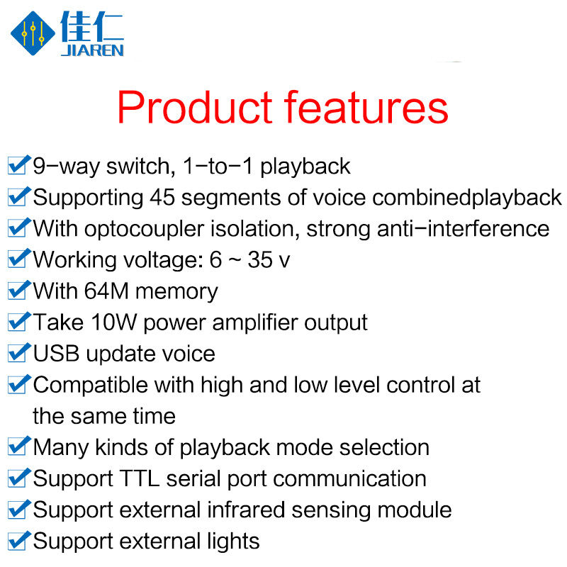 Miniature : Voice playing board MP3 audio decoding module with remote control