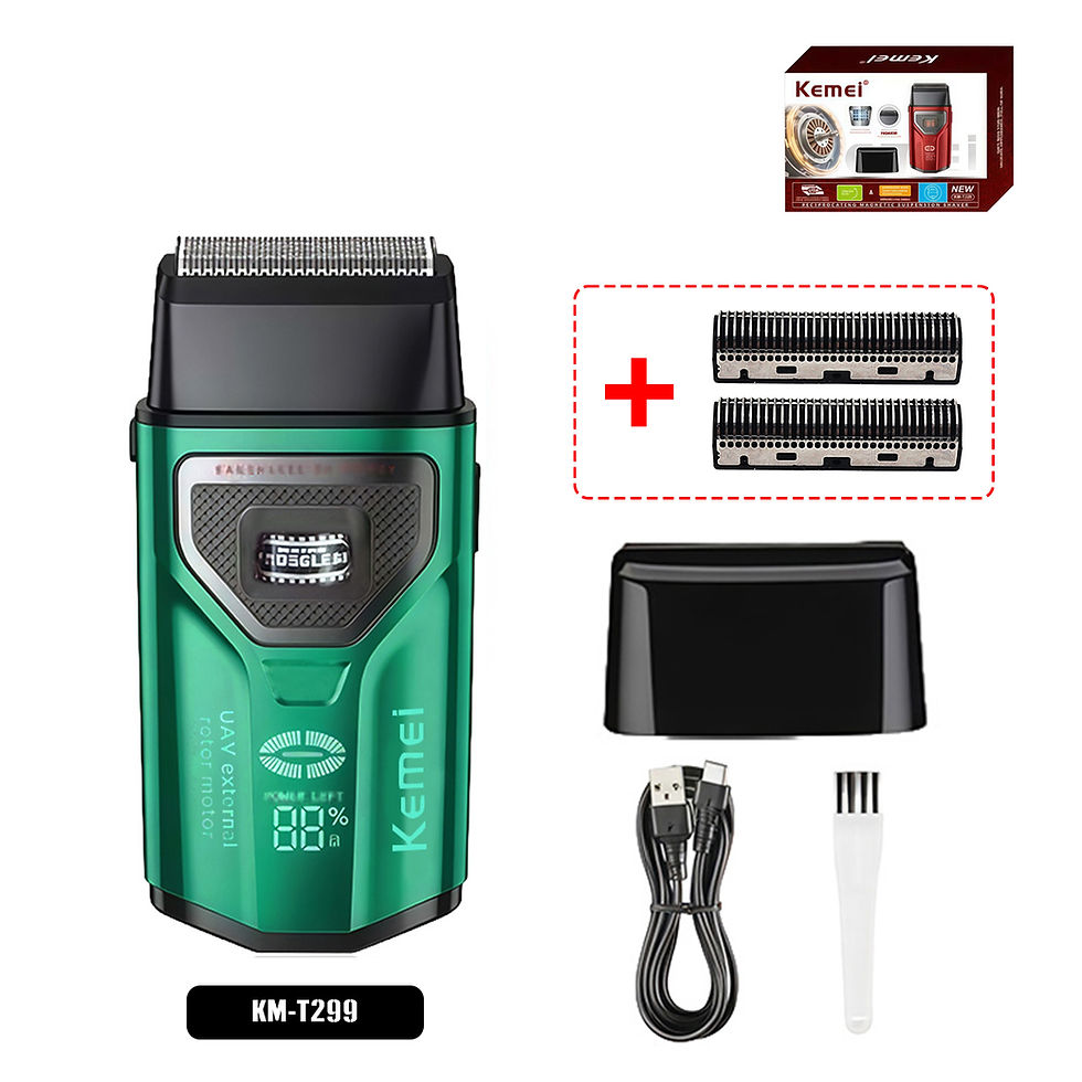 Miniature : Kemei KM-T299 Shaving Machine for Men 7500RPM Double Foil LED Display 1400mAh Ex