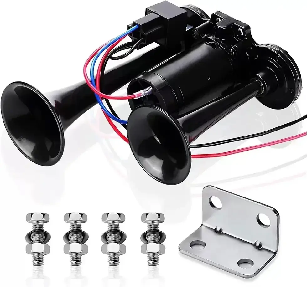Miniature : 600DB Horn 12V Super Loud Car Electric Horn Dual Trumpets Air Horn Speaker For C