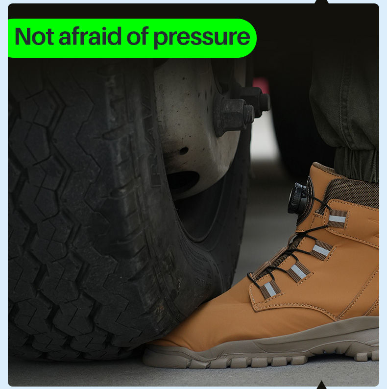 Miniature : Rotating Button Work Shoes for Men Anti Puncture Protective Boots Sneakers Water