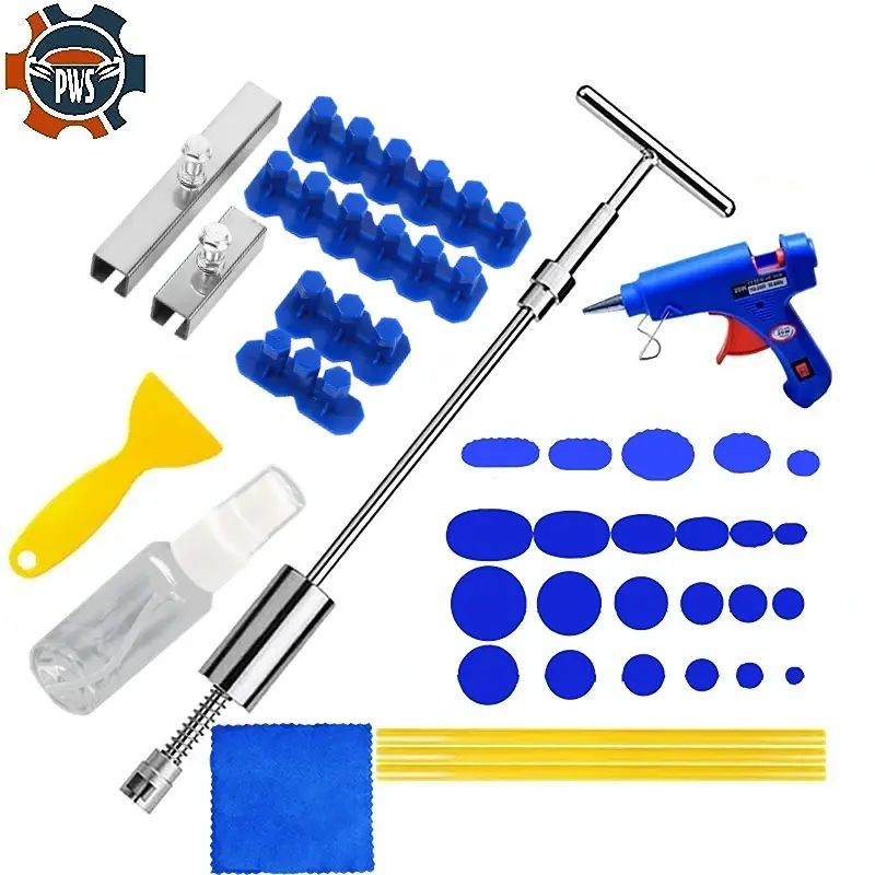 Miniature : PWS Car Dent Repair Tools Puller Removal Kit Slide Hammer Reverse Hammer Tool Bo