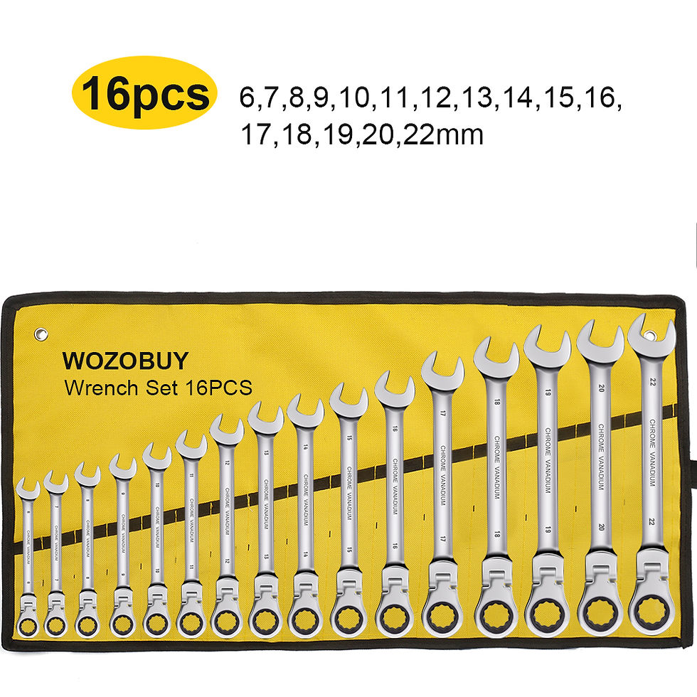 Miniature : Ratcheting Wrench Set,Combination Spanner kit, Chrome Vanadium Steel Hand Tools 
