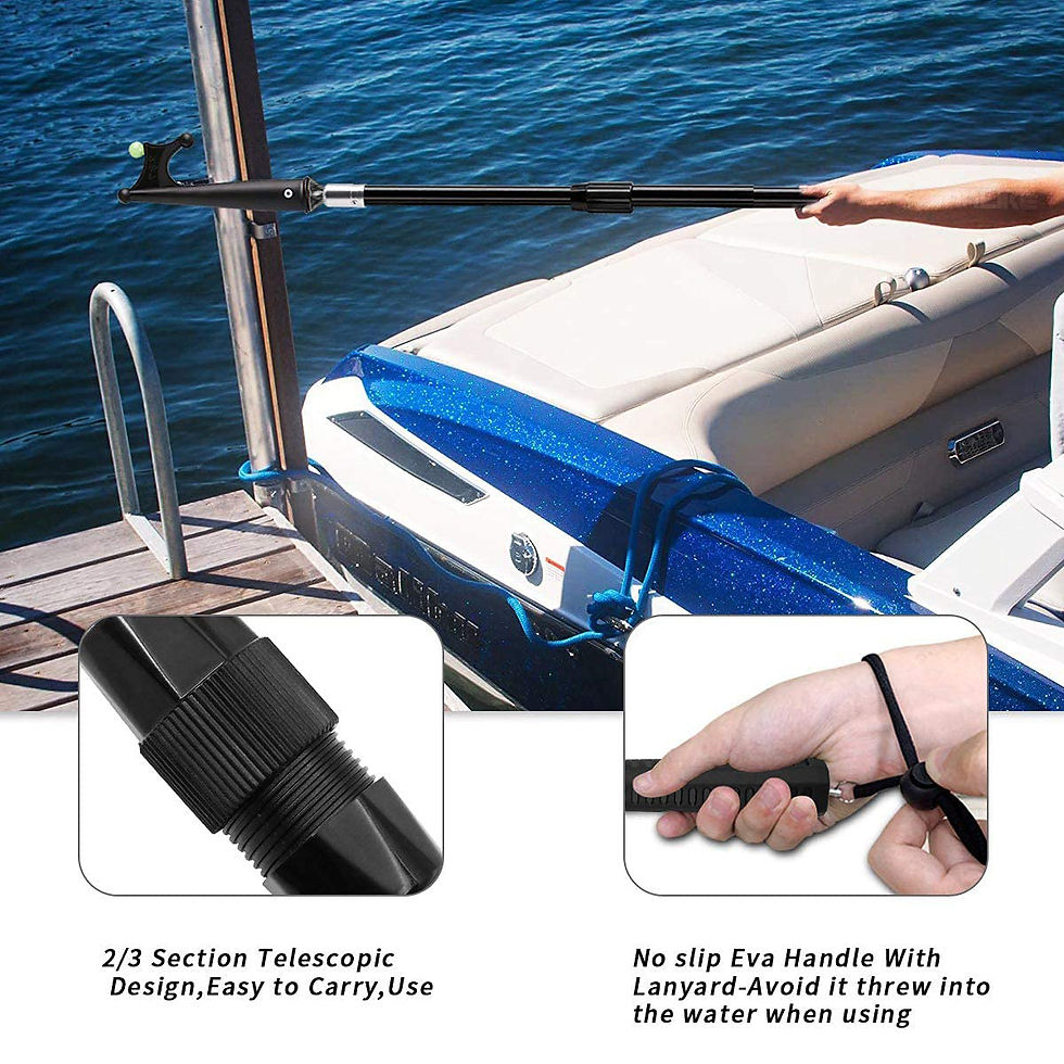 Miniature : SANLIKE Boat Hook Pole Glow-in-The-Dark Retractable Floating Mooring Hook with T