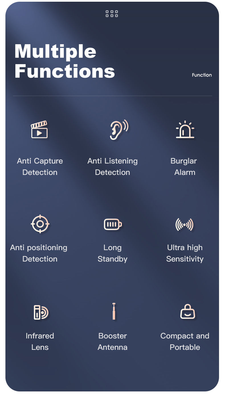 Miniature : Hidden Camera Detector Anti-Spy Car GPS Tracker Listening Device Bug RF Wireless
