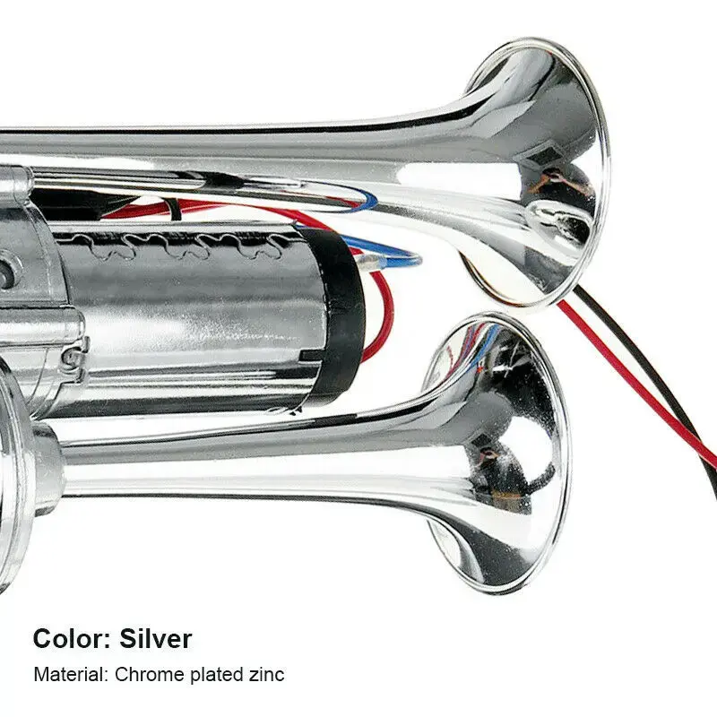 Miniature : 600DB Horn 12V Super Loud Car Electric Horn Dual Trumpets Air Horn Speaker For C