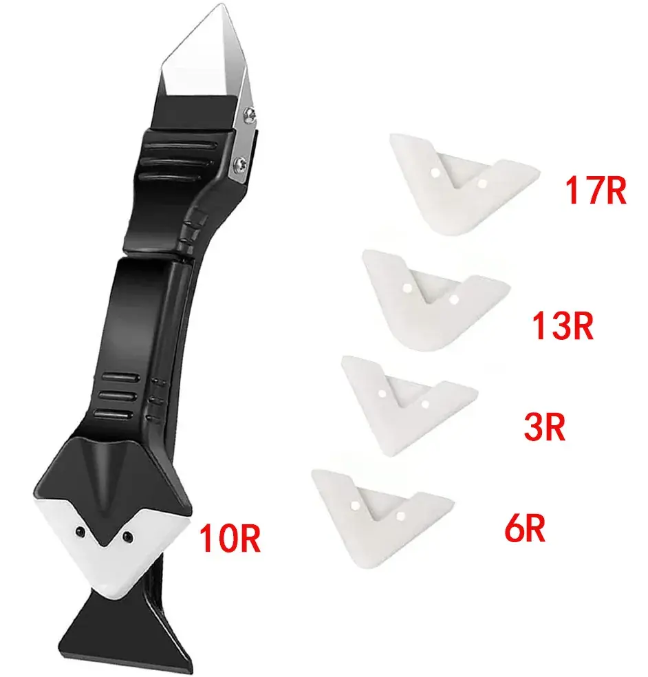 Miniature : 5 in 1 Silicone Spatula Window Cleaning Tool Sealant Smooth Remover Squeegee Cau