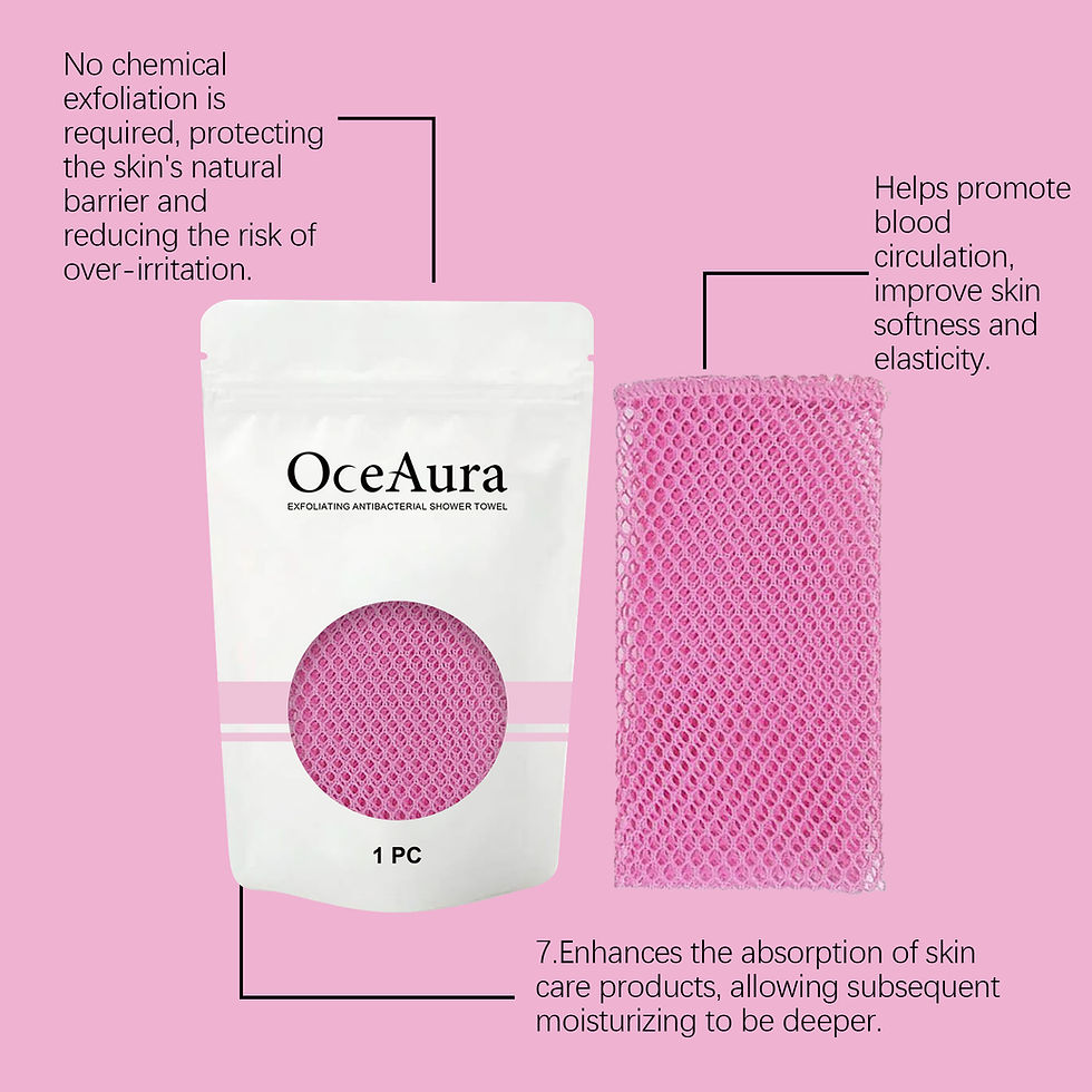 Miniature : OceAura Cucumber Scrub Gel Exfoliating Shower Towel Rough Skin Treatment Soft Sm