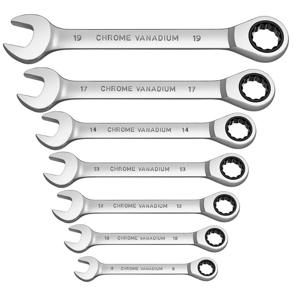 Miniature : Key Ratchet Wrench Set 72 Tooth Gear Ring Torque Socket Wrench Set Metric Combin