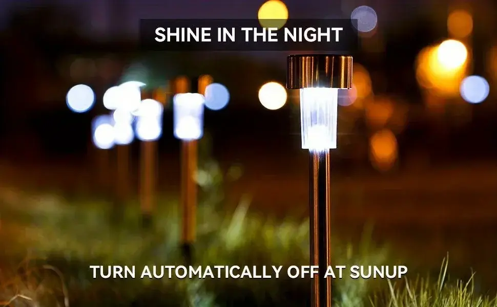 Miniature : Solar Outdoor Lights Garden Lamp Solar Powered Waterproof Landscape Path Outdoor