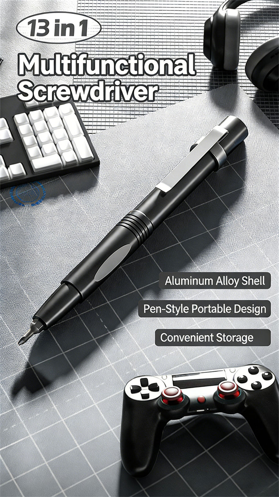 Miniature : 13 in 1 Precision Screwdriver Pen Set Portable Hidden Storage Multi-Function Rep