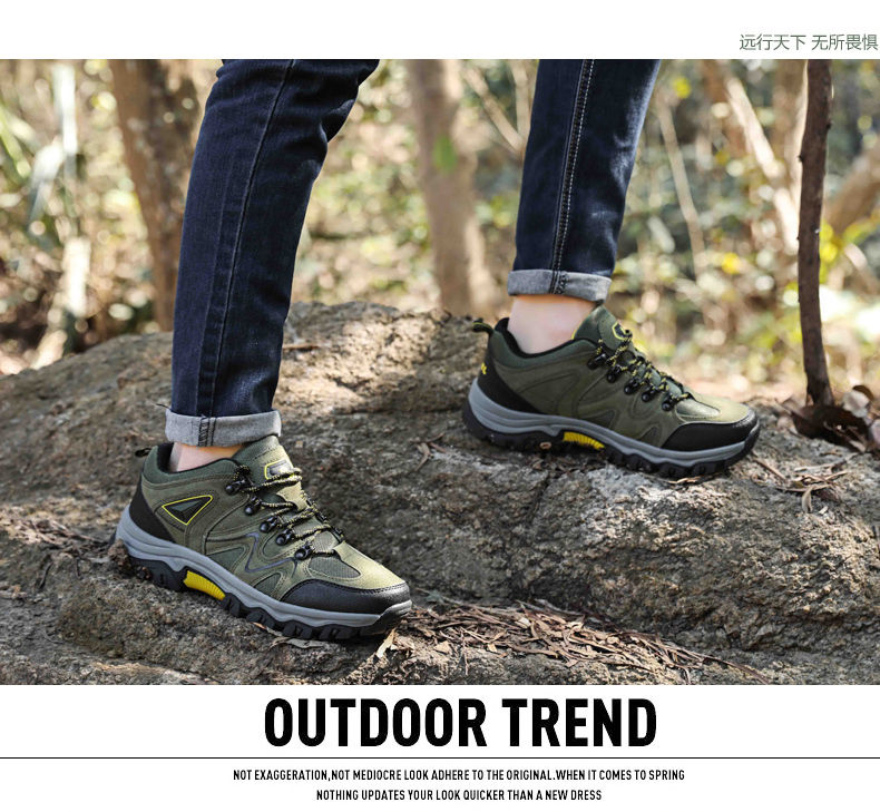 Miniature : Men's Hiking Shoes All-terrain Outdoor Sports Shoes Breathable Wear-resistant Me